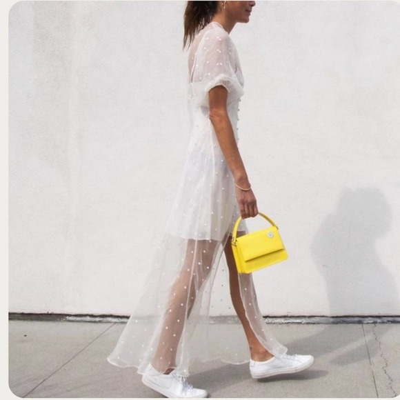 Olivia Von Halle Delphine Sheer Dress - Picture 6 of 15